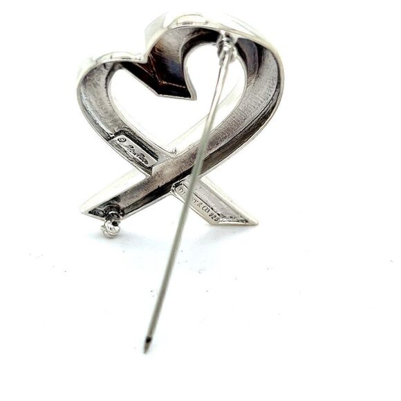 Tiffany & Co Estate Heart Brooch Pin Sterling Silver TIF653 - Picture 6 of 12